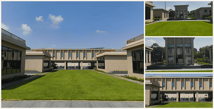SIRE campus buildings and central lawn